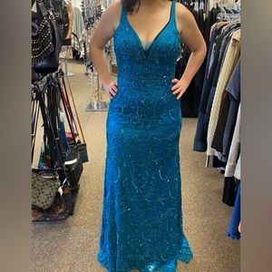 Sherri hill blue prom dress